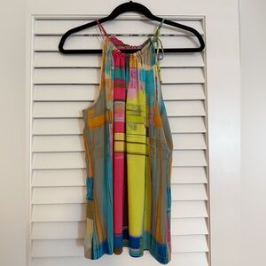 Trina Turk Colorful Striped Halter Blouse